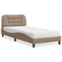 Letto con Materasso Cappuccino 80x200 cm Similpelle