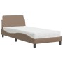 Letto con Materasso Cappuccino 80x200 cm Similpelle