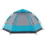 Tenda da Campeggio Cabina 4 Persone Blu a Rilascio Rapido