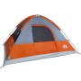 Tenda Familiare a Cupola 6 Persone Arancione Impermeabile