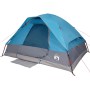 Tenda da Campeggio a Cupola per 4 Persone Blu Impermeabile