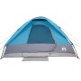 Tenda da Campeggio a Cupola per 4 Persone Blu Impermeabile