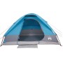 Tenda da Campeggio a Cupola per 4 Persone Blu Impermeabile