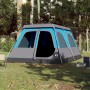 Tenda Familiare a Cupola 10 Persone Blu a Rilascio Rapido