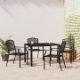 Set da Pranzo da Giardino 5 pz in Acciaio Antracite