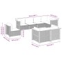 Set Divani da Giardino con Cuscini 8 pz Nero in Polyrattan