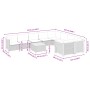Set Divani da Giardino 10pz con Cuscini in Polyrattan Nero