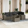 Set Divano da Giardino 6 pz con Cuscini Grigio in Polyrattan