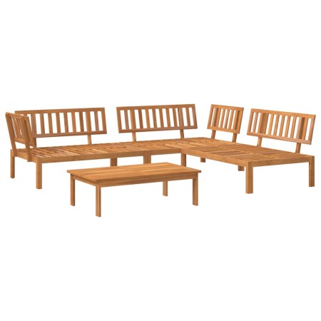 Set Divano Pallet da Giardino 4 pz in Legno Massello di Acacia