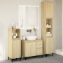 Set Mobili da Bagno 3 pz Rovere Sonoma in Legno Multistrato