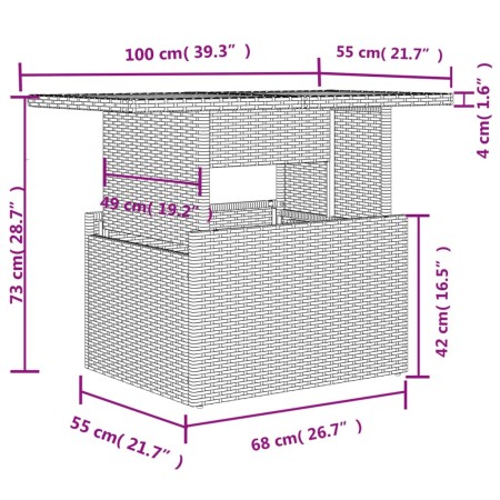 Set Divano da Giardino 6 pz con Cuscini Grigio in Polyrattan