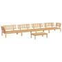 Set Divano Pallet da Giardino 5 pz in Legno Massello di Acacia