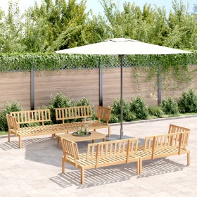 Set Divano Pallet da Giardino 5 pz in Legno Massello di Acacia