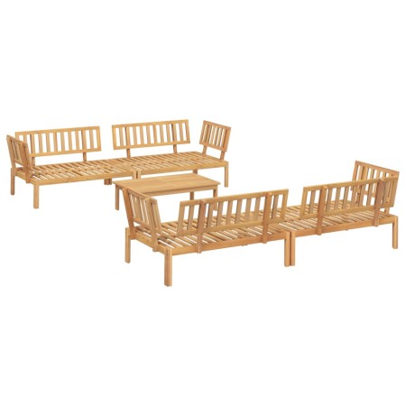 Set Divano Pallet da Giardino 5 pz in Legno Massello di Acacia