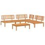 Set Divano Pallet da Giardino 4 pz in Legno Massello di Acacia