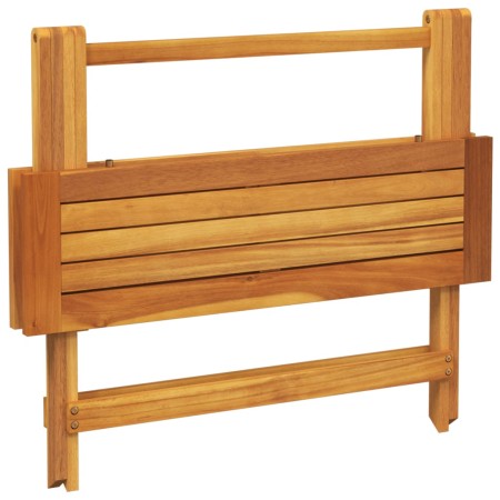 Tavolo Giardino Pieghevole 90x52,5x65 cm Legno Massello Acacia