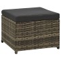 Set Divani da Giardino 8 pz con Cuscini in Polyrattan Grigio