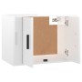 Mobili Porta TV a Parete 3 pz Bianco Lucido 57x34,5x40 cm