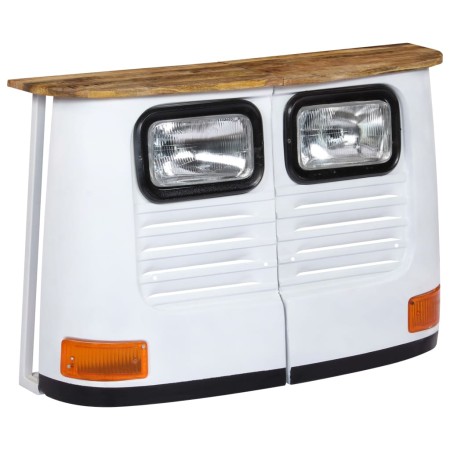 Credenza Camion in Legno Massello di Mango Bianco