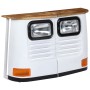 Credenza Camion in Legno Massello di Mango Bianco