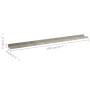 Mensole da Parete 2 pz Grigio Cemento 100x9x3 cm