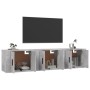 Mobili Porta TV a Parete 3 pz Grigio Cemento 57x34,5x40 cm