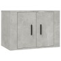 Mobili Porta TV a Parete 3 pz Grigio Cemento 57x34,5x40 cm