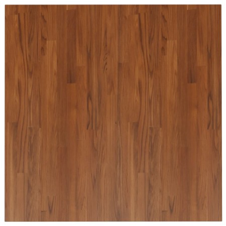 Piano Tavolo Quadrato Marrone Scuro 90x90x4cm Rovere Trattato