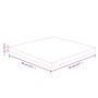 Piano Tavolo Quadrato Marrone Scuro 90x90x4cm Rovere Trattato