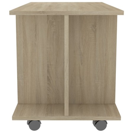 Mobile TV con Ruote Rovere Sonoma 80x40x45 cm Legno Multistrato