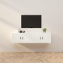 Mobili Porta TV a Parete 2 pz Bianco 80x34,5x40 cm