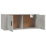 Mobili Porta TV a Parete 3 pz Grigio Cemento 100x34,5x40 cm