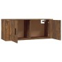 Mobili Porta TV a Parete 2 pz Rovere Fumo 100x34,5x40 cm