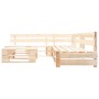 Set Divani da Giardino con Pallet 4 pz Naturale in Legno