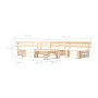 Set Divani da Giardino con Pallet 4 pz Naturale in Legno
