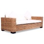 Set Divani 2 pz con Cuscini in Rattan Naturale