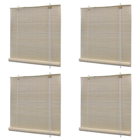Tende a Rullo in Bambù 4 pz 120x160 cm