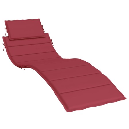 Cuscino per Lettino Rosso Vino 186x58x3 cm in Tessuto Oxford