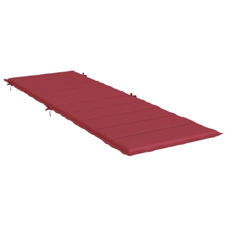 Cuscino per Lettino Rosso Vino 186x58x3 cm in Tessuto Oxford