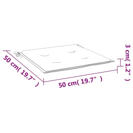 Cuscini per Sedia 2 pz Verde Brillante 50x50x3cm Tessuto Oxford