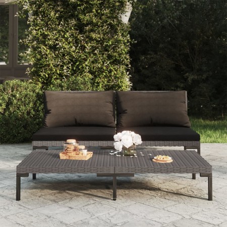 Divani da Giardino 2pz con Cuscini in Polyrattan Mezzo Tondo