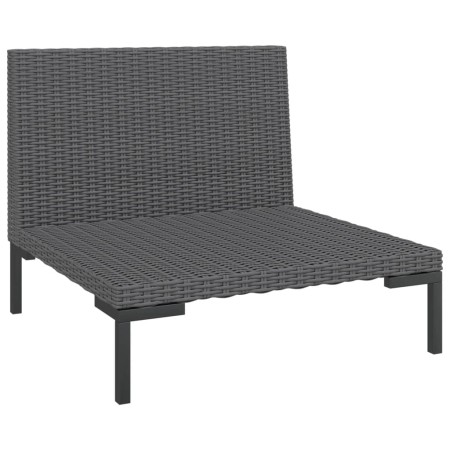 Divani da Giardino 2pz con Cuscini in Polyrattan Mezzo Tondo