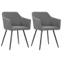 323093 Dining Chairs 2 pcs Light Grey Fabric