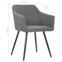 323093 Dining Chairs 2 pcs Light Grey Fabric