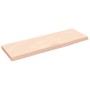 Ripiano a Parete 60x20x2 cm Legno Massello Rovere Non Trattato