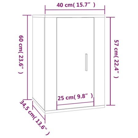 Set di Mobili Porta TV 2 pz Rovere Sonoma in Legno Multistrato