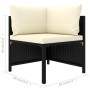 Set Divani da Giardino 10 pz con Cuscini in Polyrattan Nero