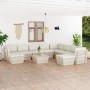 Set Divani da Giardino su Pallet 11 pz con Cuscini Legno Abete