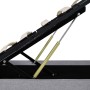 Giroletto con Contenitore e LED Grigio Chiaro Tessuto 90x200 cm