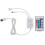Giroletto con Contenitore e LED Grigio Chiaro Tessuto 90x200 cm